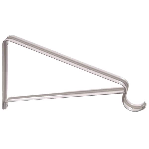 Hillman White Shelf and Rod Bracket with Removable Brace for Easy Installation (20-Pack)
