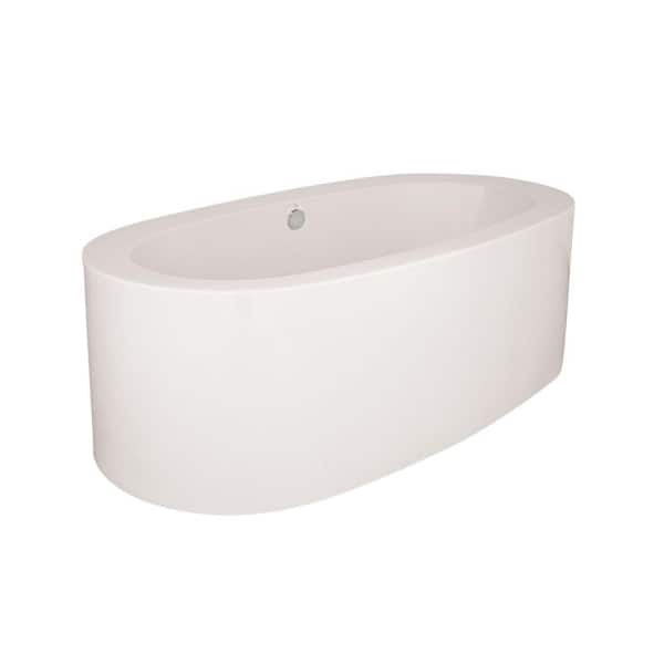 Hydro Systems Shreveport 72 in. Acrylic Flatbottom Air Bath Bathtub in White