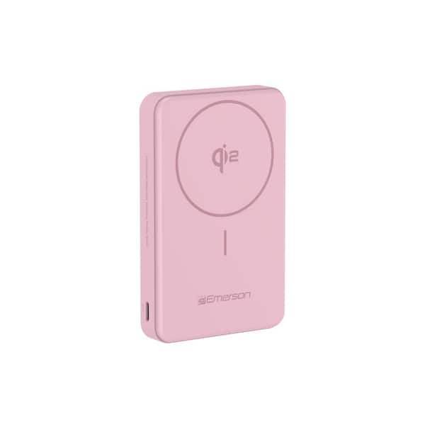 Power Bank with 15W Qi2 Magnetic Wireless Charging and 20W Wired Output Charging (Pink)