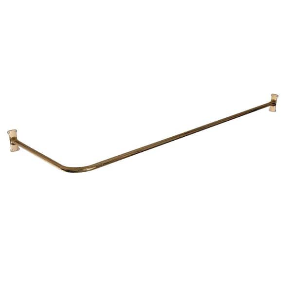 Barclay Products 78 in. x 48 in. Corner Shower Rod in Polished Brass