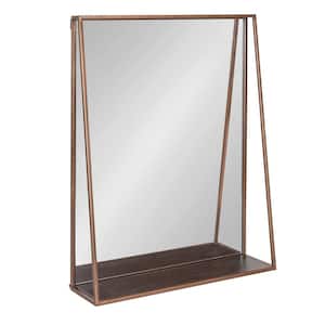 Lintz 24.00 in. H x 18.00 in. W Modern Rectangle Bronze Framed Accent Wall Mirror