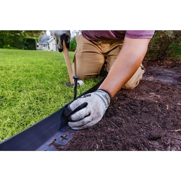 Vigoro 60 ft. x 2.5 in. Black Plastic Landscape No Dig Edging Tall