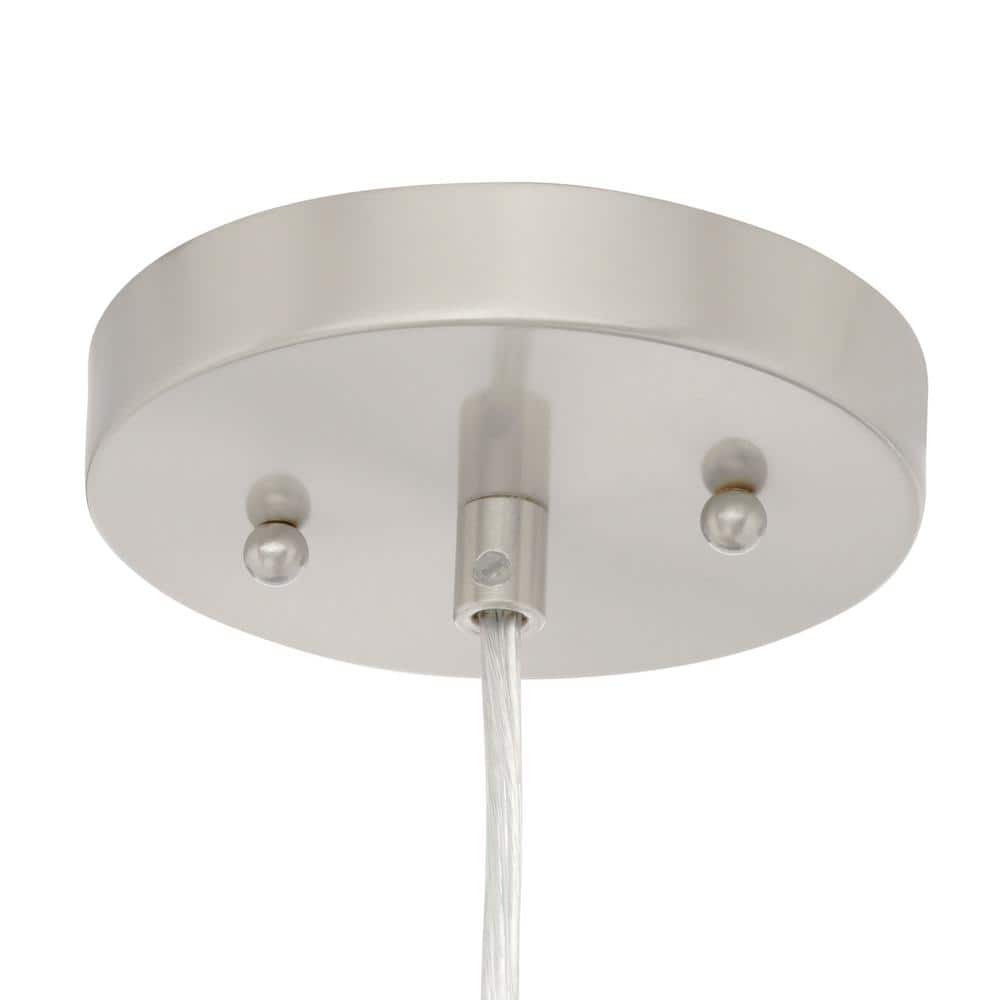 Brushed Nickel Mini Pendant Light with Adjustable Height