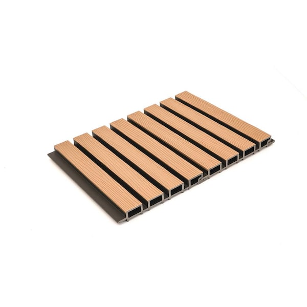 Ejoy 9.8 in. x 107 in. x 1 in. 4 Grid Composite Cladding Siding