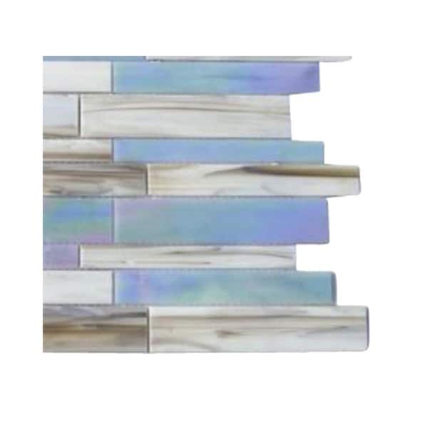 Ivy Hill Tile Matchstix Fate 2 in. x .12 in. Glass Mosaic Floor and Wall Tile Sample
