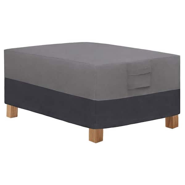 42 in. Lx24 in. Wx16 in. H Gray Oxford Cloth Outdoor Ottoman Cover