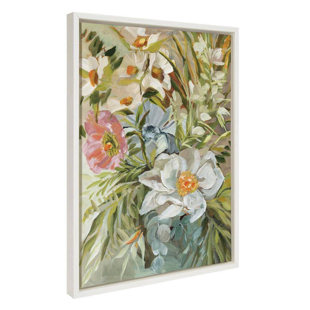 "Sylvie ""Flower Garden"" by Annie Quigley White Framed Art Print 18 in. x 24 in." price history on PriceWatchPro