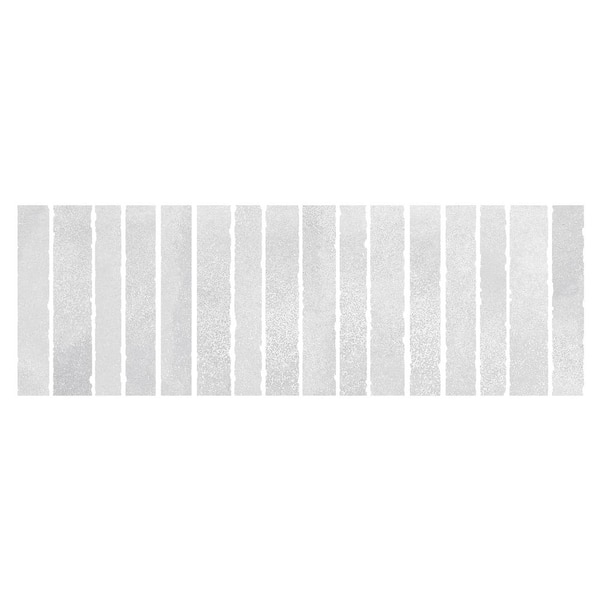 Giorbello Colorido Ceramic 4 in. x 12 in. x 8mm Subway Wall Tile - Snow Sample (1 Piece)