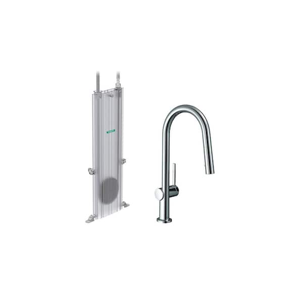Hansgrohe Talis N  Single-Handle Pull Down Sprayer Kitchen Faucet with QuickClean in Chrome