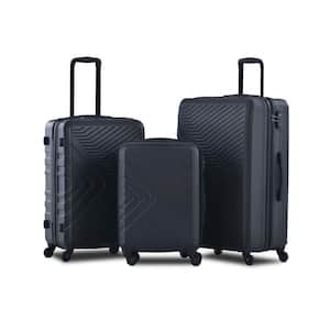 3-Piece Black Lightweight Hardshell Spinner Luggage Set, (20 in., 24 in., and 28 in.), TSA Lock