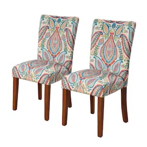 Parsons Classic Multi-Color Paisley Dining Chairs (Set of 2)