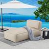eVita Beige Olefin Plastic Outdoor Patio Chaise Lounge Bean Bag Chairs with Cushion L172