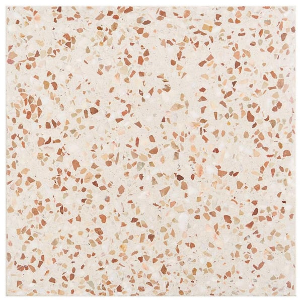 Raleigh Evora Beige 4 in. x 0.7 in. Polished Terrazzo Floor and Wall Tile Sample