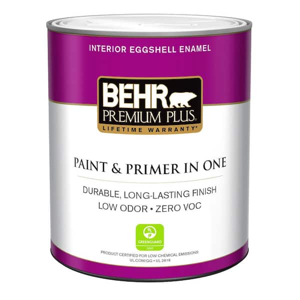 BEHR PREMIUM PLUS 1 qt. Medium Base Eggshell Enamel Low Odor Interior Paint