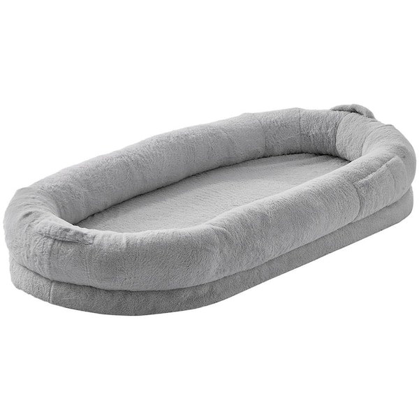 VEVOR Human Dog Bed, 67.7 in. L x 35 in. W x 9.8 in. H Human Dog Bed for Adult, Human Size Dog Bed with Faux Rabbit Fur Cover