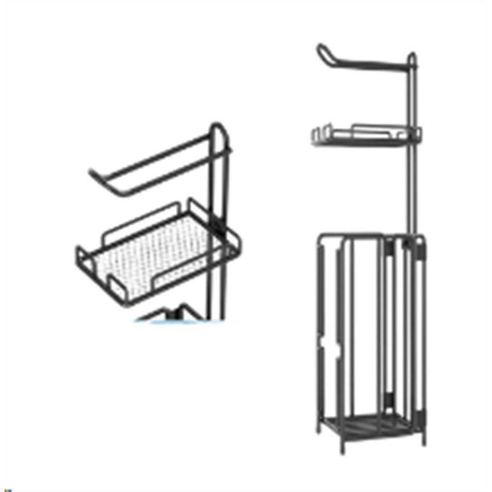 Two Stood -Standing Sanitary Paper Brackets, Toilet Paper Rolls with Shelve