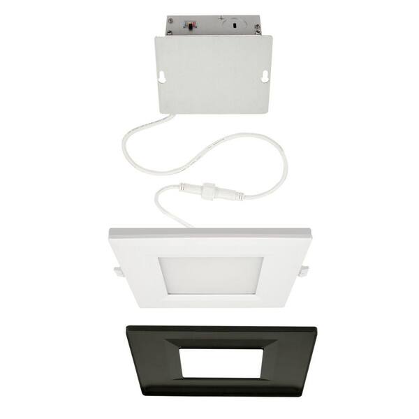 ETI LIGHTING 6 in. Square Canless Adjustable CCT Integrated LED ...