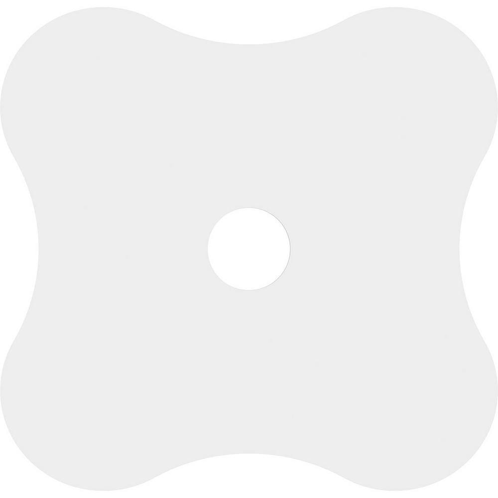 Luna White PVC Square Ceiling Medallion, 18"