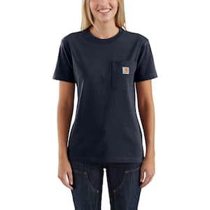 Carhartt Women's Large Black Cotton Workwear Pocket Short Sleeve T ...