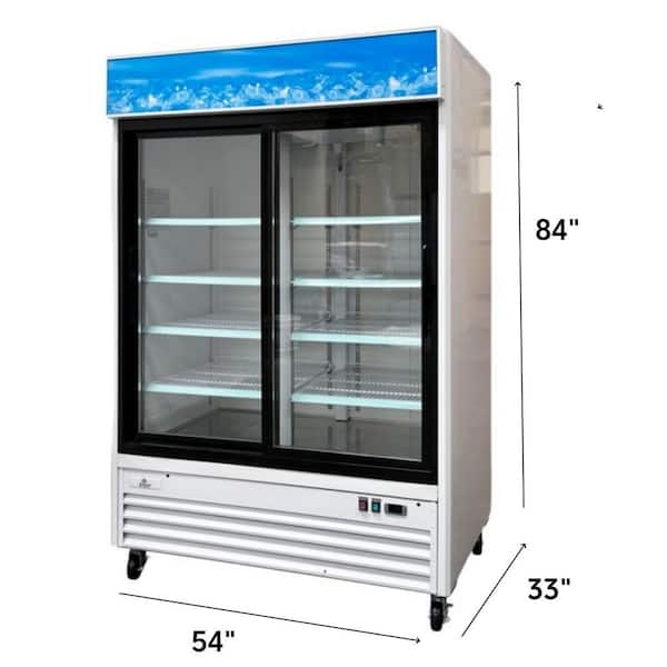 SG series 53 in. W 45 cu. ft. Two Sliding Glass Door Reach In Merchandiser Commercial Refrigerator in White