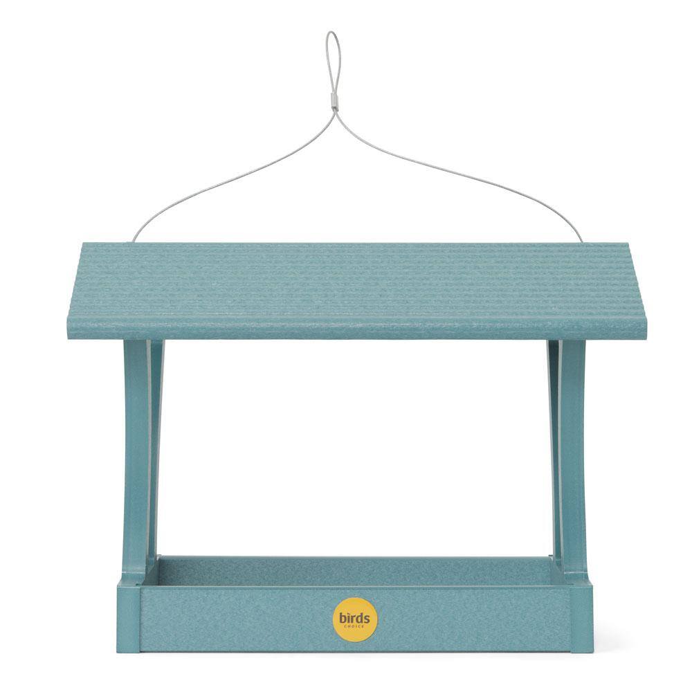 Lake Blue Hanging Recycled Plastic Bird Feeder