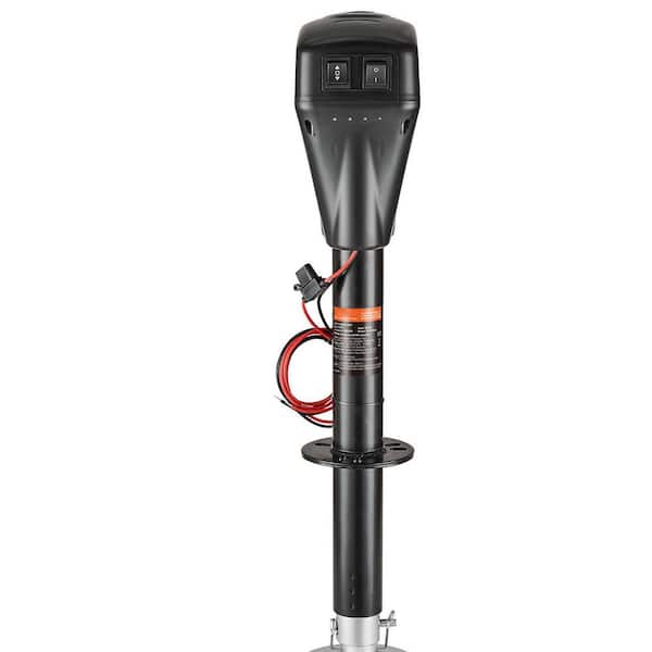 SKYSHALO Electric Trailer Jack, 5000 lbs. Manual Crank Handle, Heavy Duty RV Electric Power Tongue Jack with 2-Way Connector