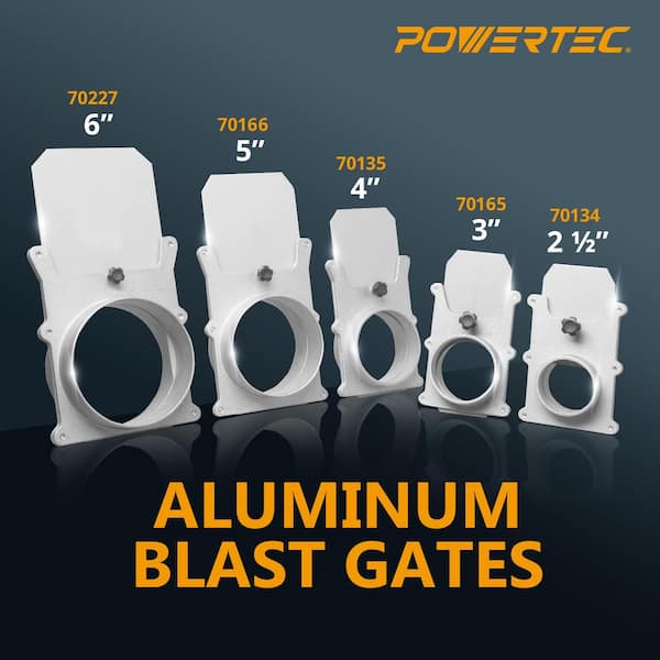 WoodRiver 6" Aluminum Blast Gate Dust Collection Fitting - View #4