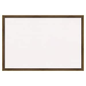 Lucie Light Bronze Wood White Corkboard 25 in. x 17 in. Bulletin Board Memo Board