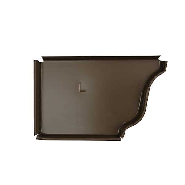 6 in. Terra Bronze Aluminum K Style Left End Cap
