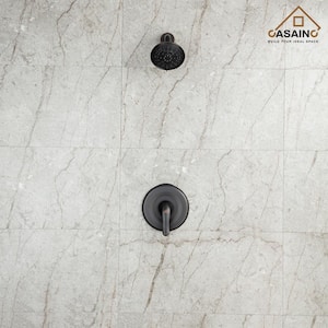 1 Handle 3-Spray Shower Faucet 1.8 GPM with Pressure Balanced Valve in Oil-Rubbed Bronze
