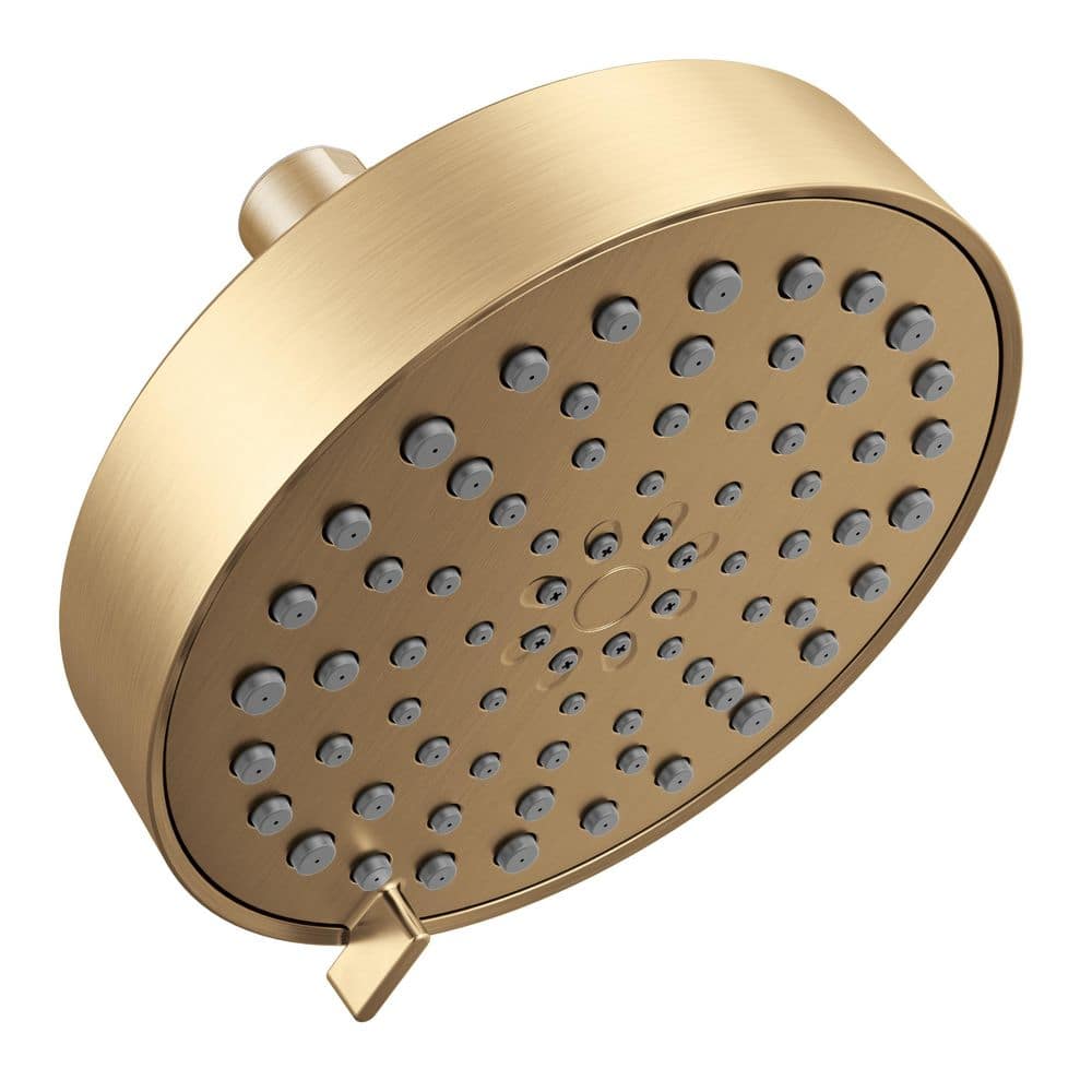 Gold 4-Spray Patterns 5.75 in. Wall Mount Fixed Shower Head in Champagne Bronze price history on PriceWatchPro