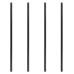 1 in. x 72 in. Black Industrial Steel Grey Plumbing Pipe (4-Pack)