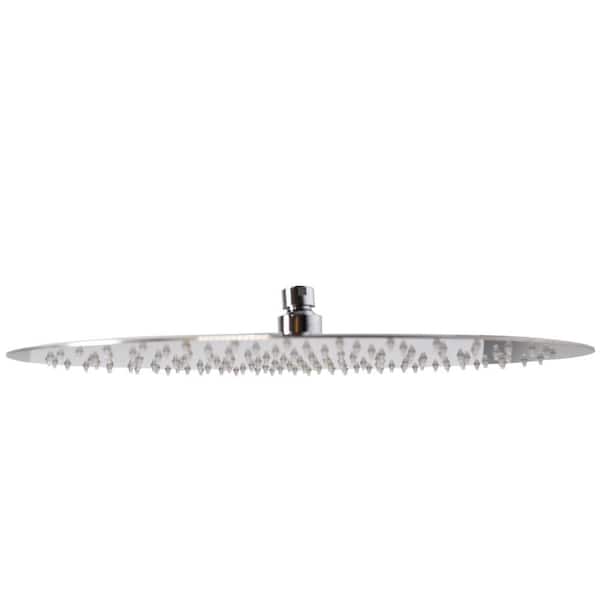 Westbrass 1-Spray Patterns 16 in. Wall Mount Rain Fixed Shower Head in Polished Chrome