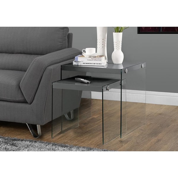 Unbranded Grey Nesting Table (2-Piece)
