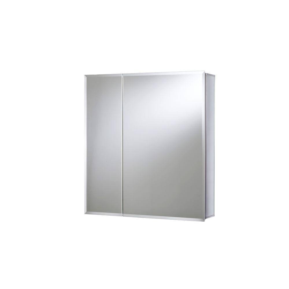 Croydex 24 In W X 26 In H Aluminum Recessed Or Surface Mount Bathroom Medicine Cabinet With Easy Hang System Wc102069yw The Home Depot