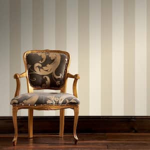 Water Silk Stripe Ivory/Taupe Wallpaper Sample