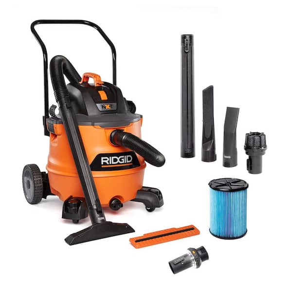 16 Gal. 6.5 Peak HP NXT Shop Vacuum HD1800 Wet Dry Vac, Fine Dust Filter, Locking Hose, Accessories and LED Cuff