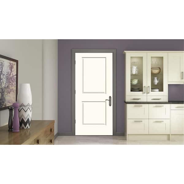 36 in. x 80 in. Carrara 2 Panel No Bore Solid Core Primed Molded Composite Interior Door Slab