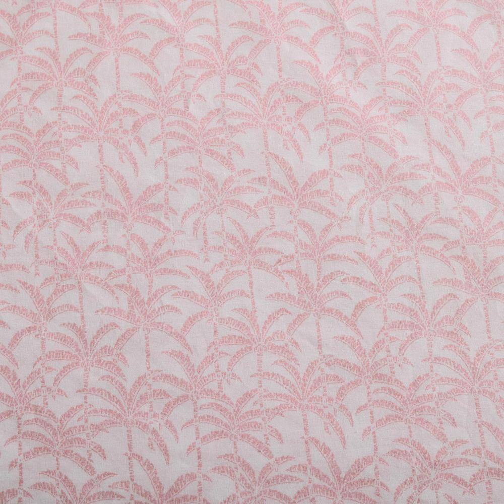 King Pink Cotton Percale Printed Sheet Set