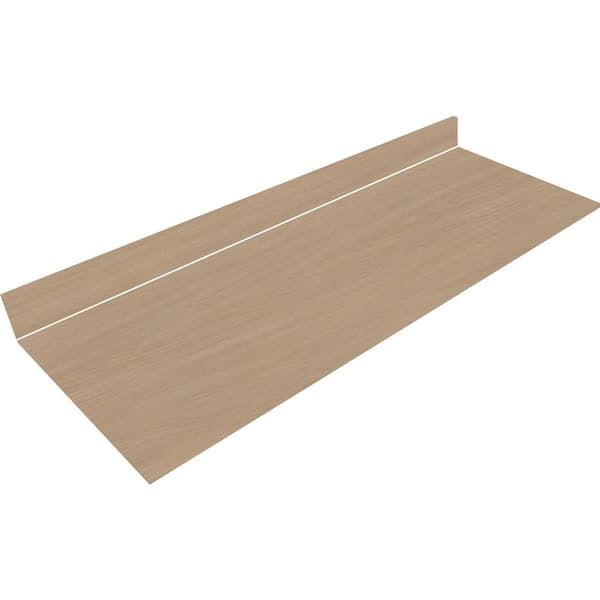 6 ft. L x 25 in. D Engineered Composite Countertop in Sunwashed Oak with Luster Finish
