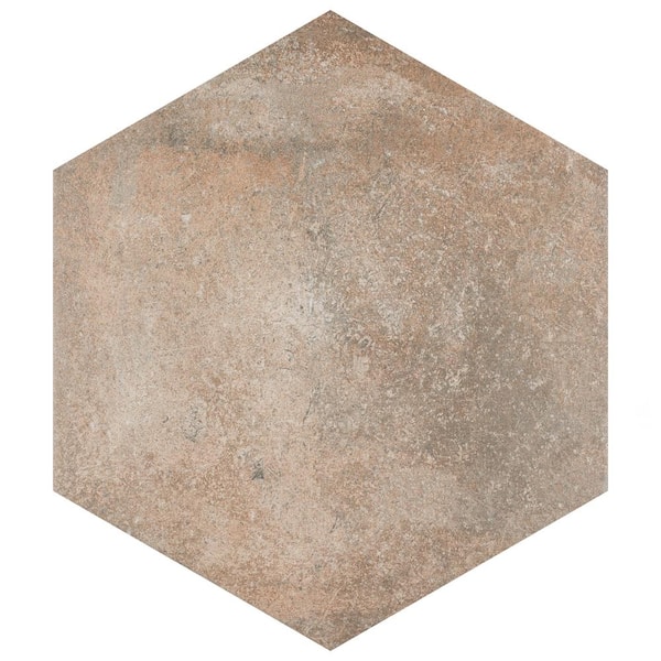 Boston Ferro Hex Crema 7 in. x 8 in. Porcelain Floor and Wall Take Home Tile Sample