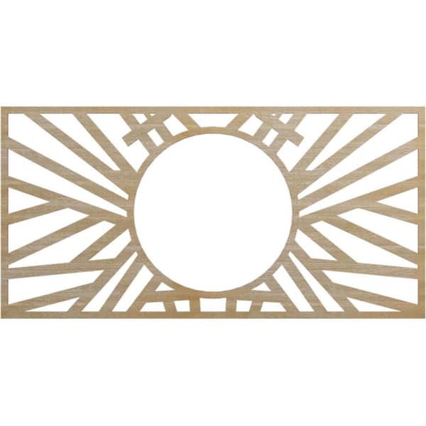Ekena Millwork 24 in. x 8.25 in. x 0.25 in. Wood Medallion Moulding