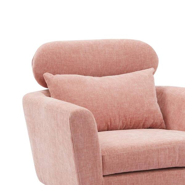 pink chenille chair