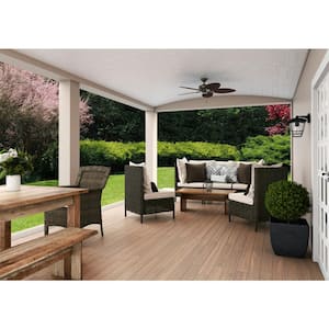 Bayview 54 in. Provencal Gold Indoor/Outdoor Ceiling Fan For Patios or Bedrooms