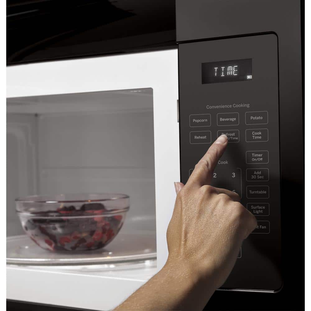 Black 30" Over-the-Range Microwave Oven with Built-in Exhaust