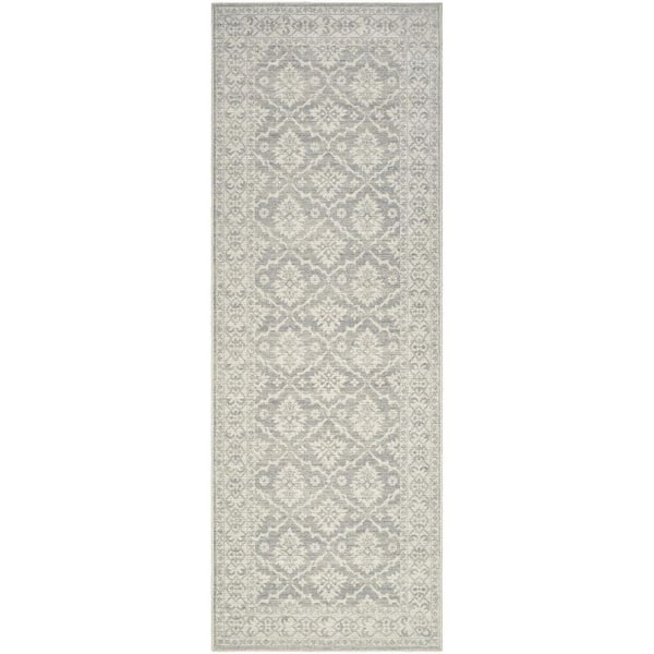 Nabela Noor Home Aram Grey Traditional Area Rug, 1 x 2