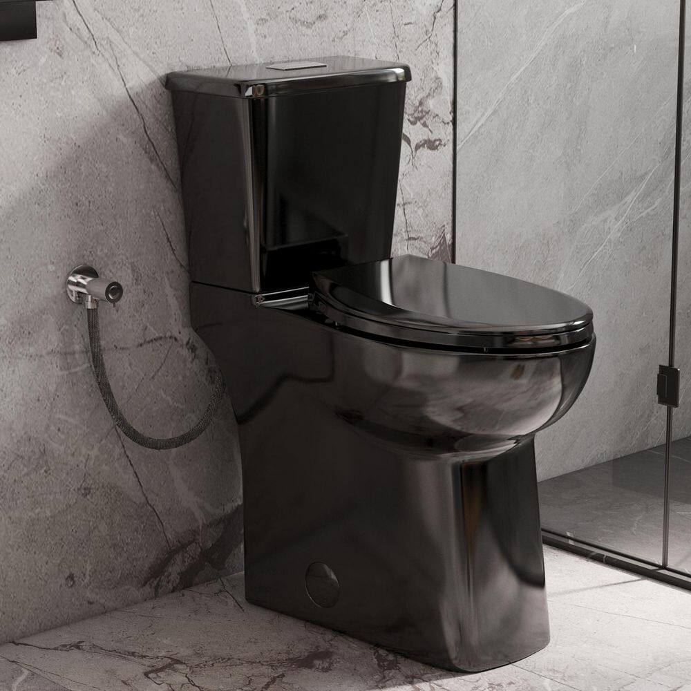 21 in. Tall Toilet, Black Two-Piece High Toilet, Skirted and Elongated Bowl, 1.1/1.28 GPF Dual Flush, 12 in. Rough-in price history on PriceWatchPro