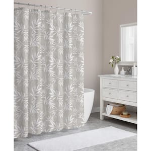 Parker Pond Taupe Polyester Canvas Shower Curtain