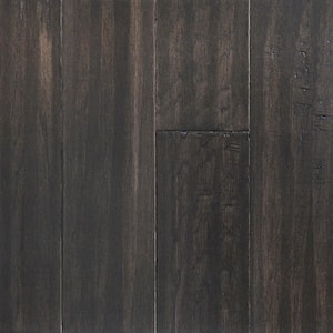 Shadow Gray Hickory 7 mm T x 5 in. W Waterproof Hand Scraped Engineered Hardwood Flooring (16.7 sqft/case)