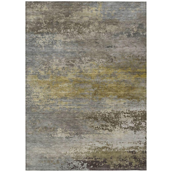 Chantille Machine Washable Indoor/Outdoor Abstract ACN2071 Taupe 5 ft. x 7 ft. 6 in. Area Rug